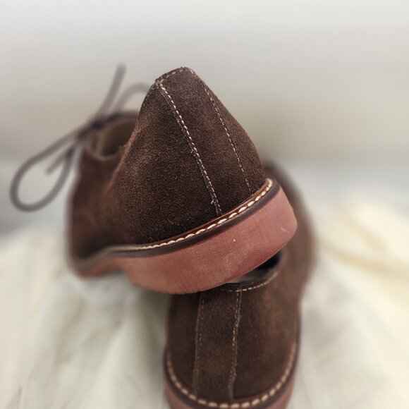 NEW-Aston Grey Collection Mens Suede Oxford Shoes, Size 9, Color: Brown - Picture 5 of 6